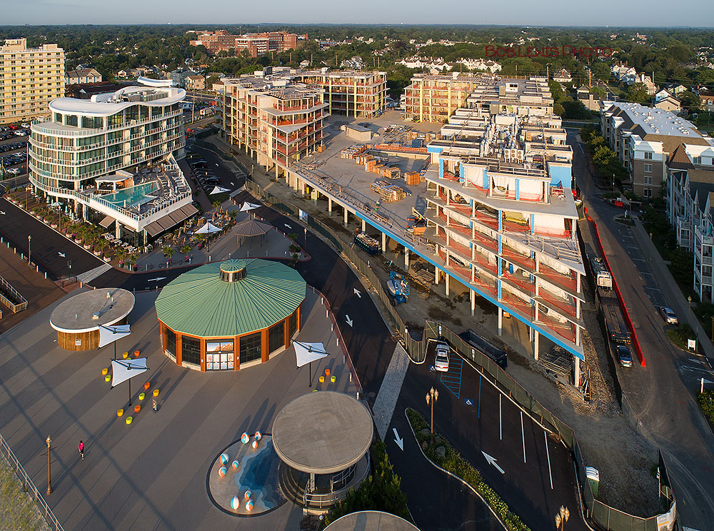 Aerial photo of wave resort new construction in Long Branch nj