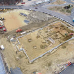 construction progress report drone photo