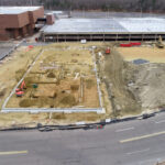 construction progress report drone photo