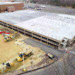 construction progress report drone photo