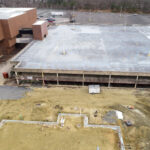 construction progress report drone photo