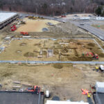 construction progress report drone photo