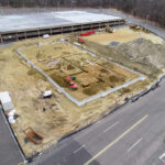 construction progress report drone photo
