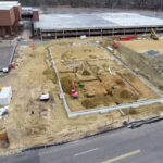 construction progress report drone photo