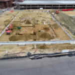 construction progress report drone photo