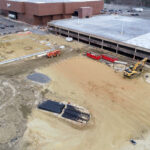 construction progress report drone photo