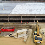 construction progress report drone photo