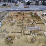 construction progress report drone photo