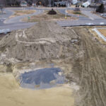 construction progress report drone photo